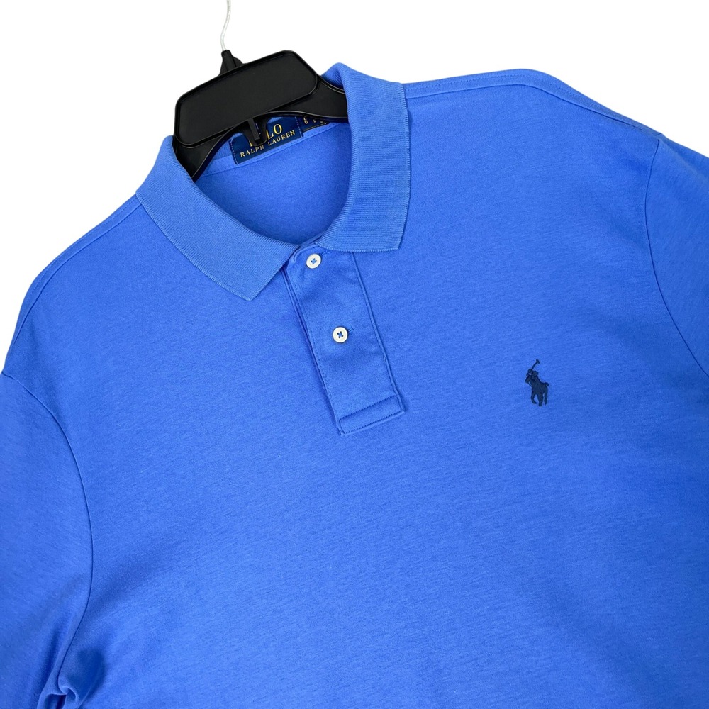 Polo Ralph Lauren Shirt Mens L Navy Pony Short Sleeve Business Casual Golf